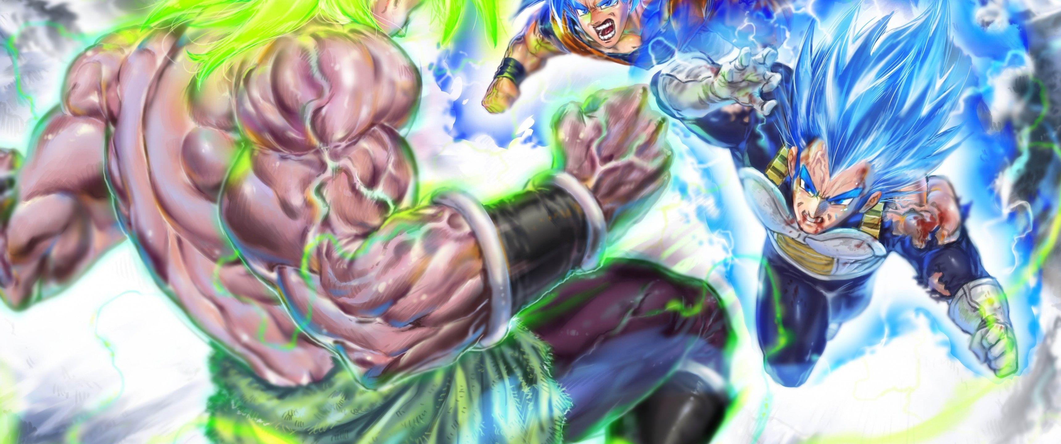 3440x1440 Download 3440x1440 Dragon Ball Super: Broly, Goku Vs Broly, Fight