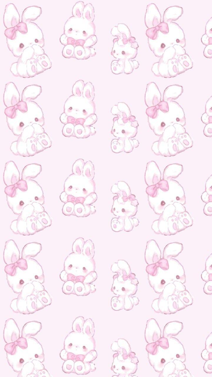 720x1280 kawaii, art, baby, background, beautiful, beauty, bow, bunny