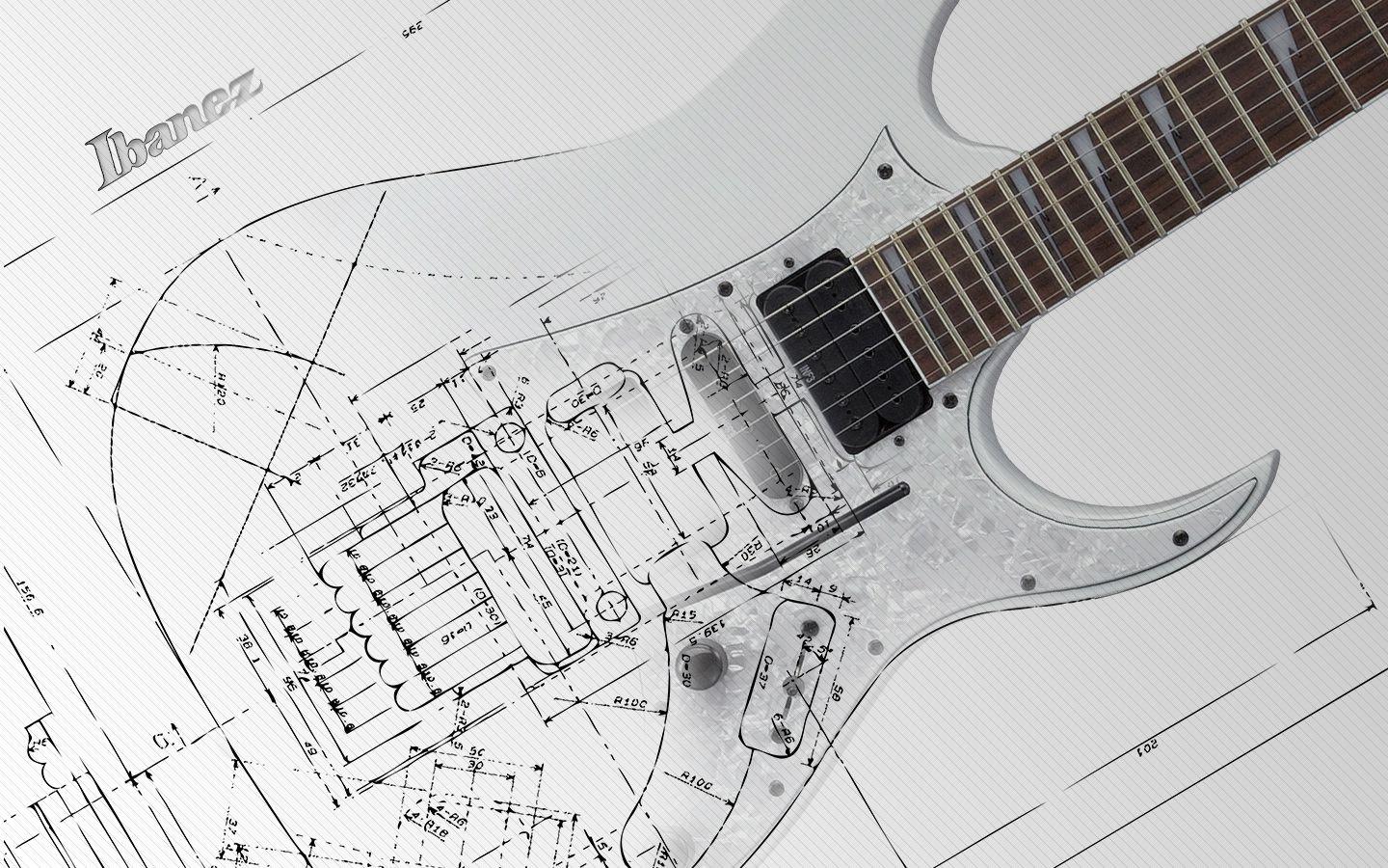 1440x900 Great Guitar Sound: Guitar Wallpaper White Electric