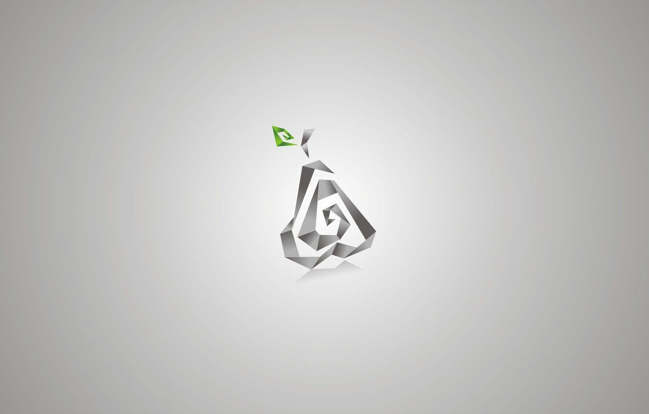 1332x850 Wallpaper minimalism, pear, origami, pear image for desktop
