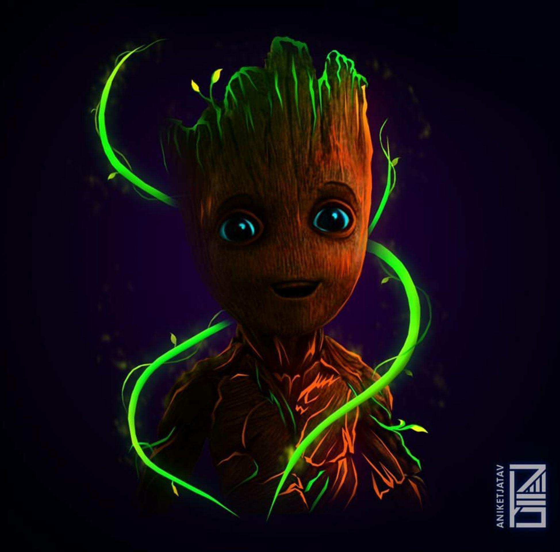 Cute Groot Wallpapers - Top Free Cute Groot Backgrounds - WallpaperAccess