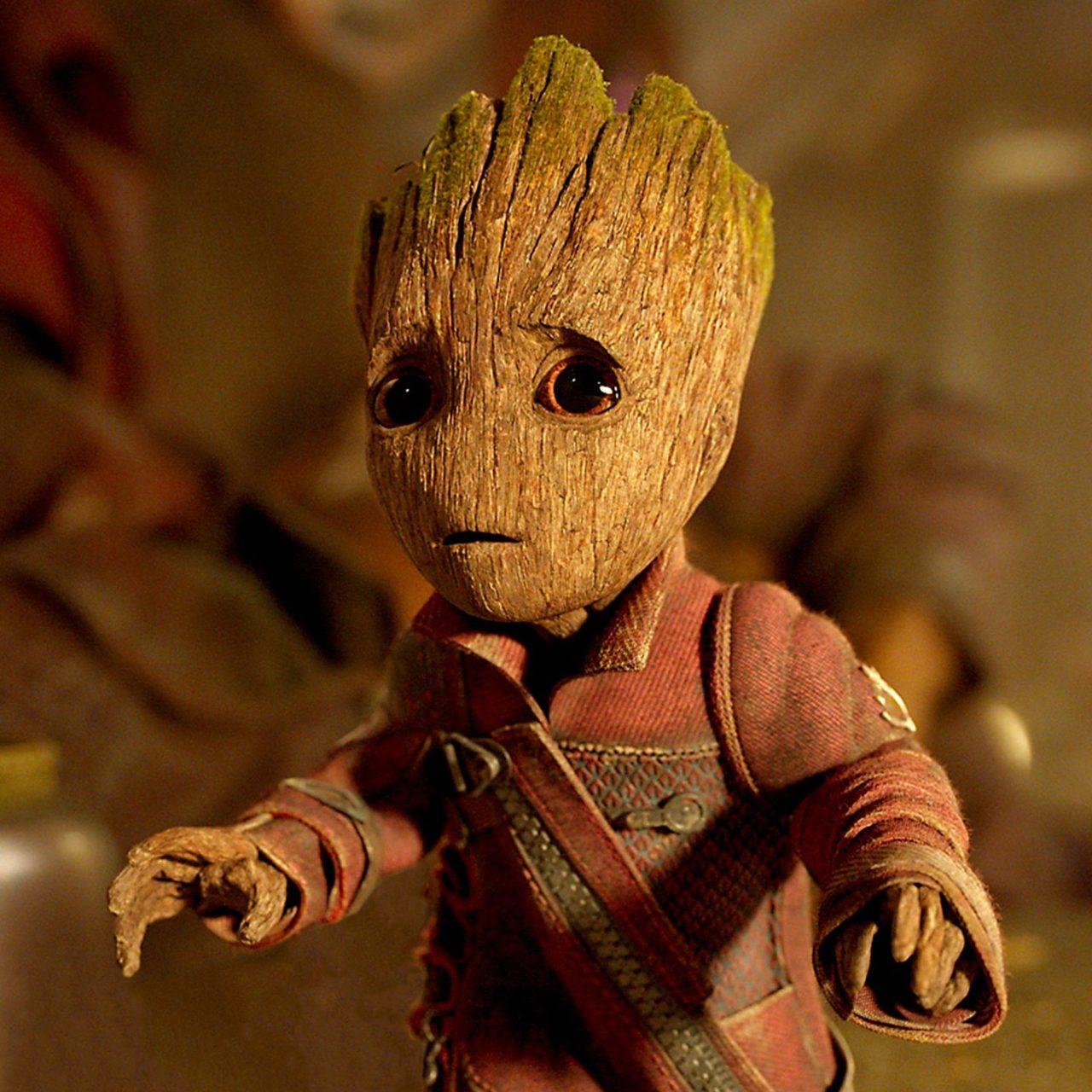 Hình nền 1280x1280 Baby Groot Guardians of the Galaxy