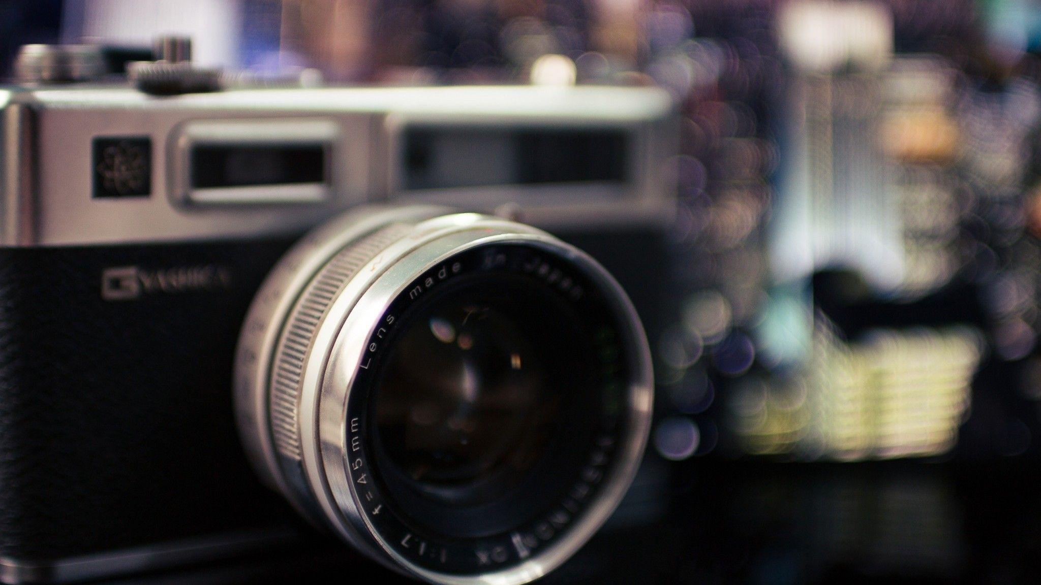 2048x1152 Download 2048x1152 Camera Lens, Yashica, Bokeh, Close Up