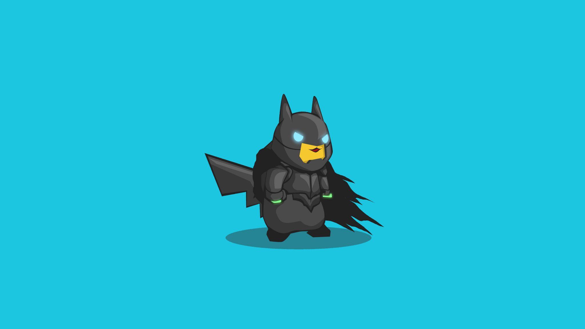2048x1152 Download 2048x1152 wallpaper pikachu, batman, pokemon, pokefusion