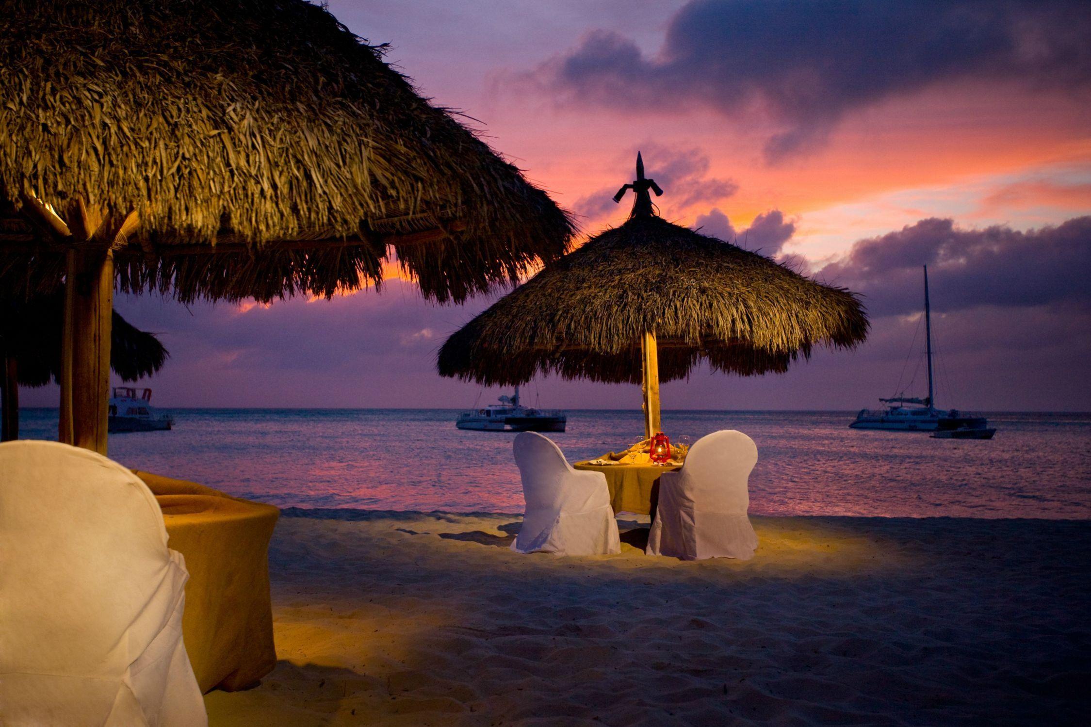 2249x1499 Aruba Beach at Night HD wallpaper