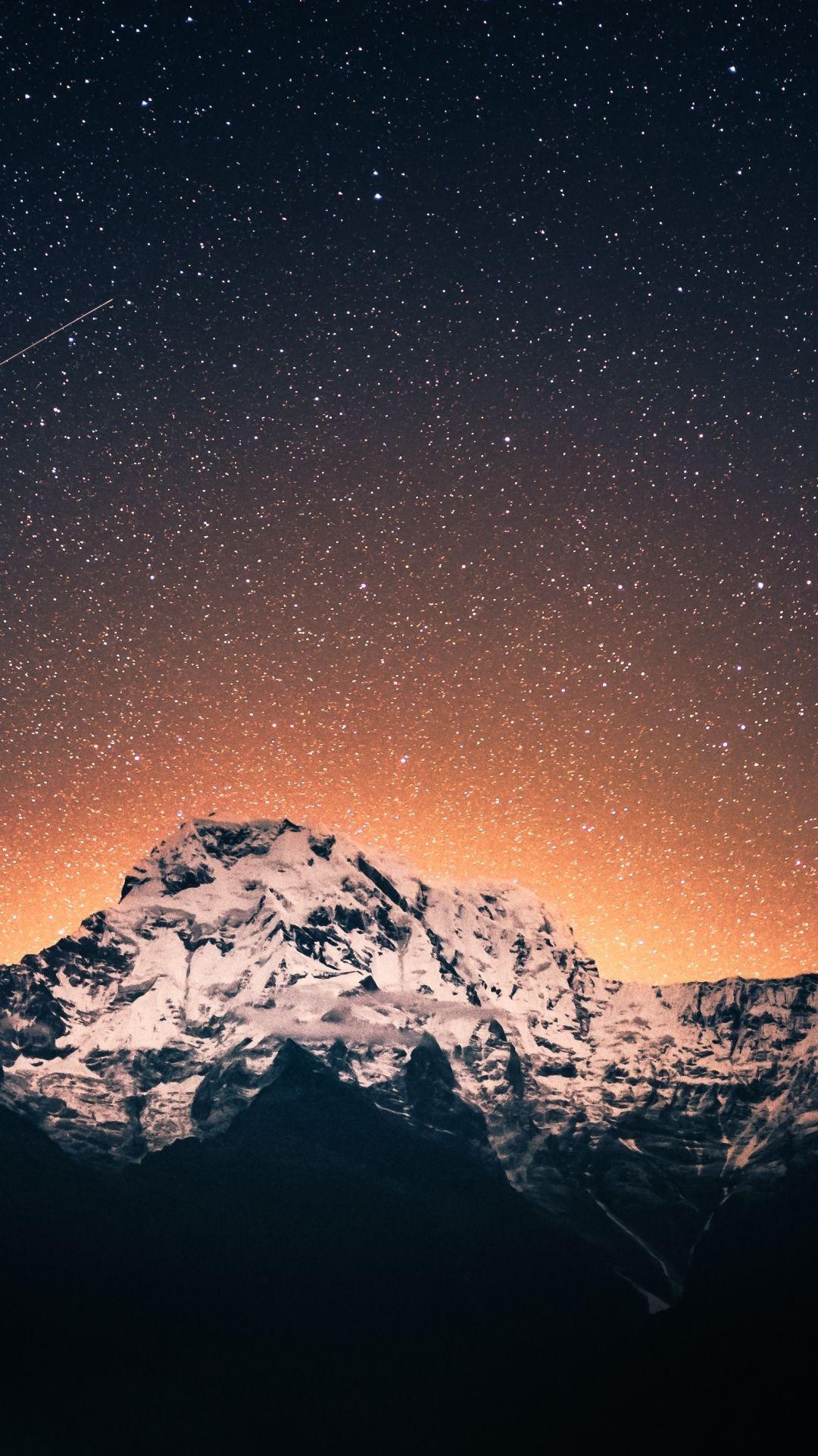 1080x1920 Mountains Night View in Ghandruk Nepal iPhone 6s, 6