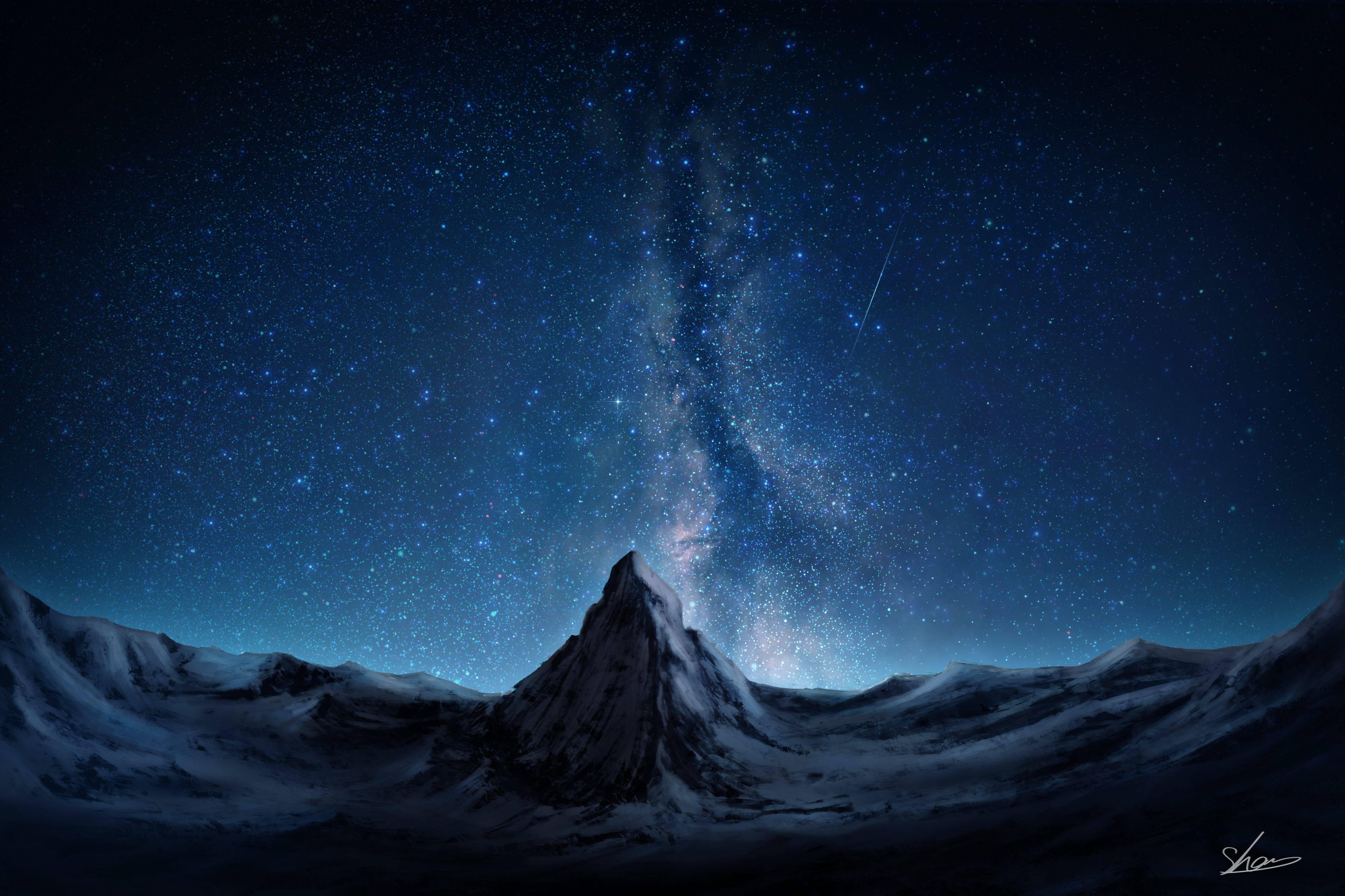 3840x2560 4K Night Sky Concept Art Wallpaper, HD Artist 4K Wallpaper, Image and Background