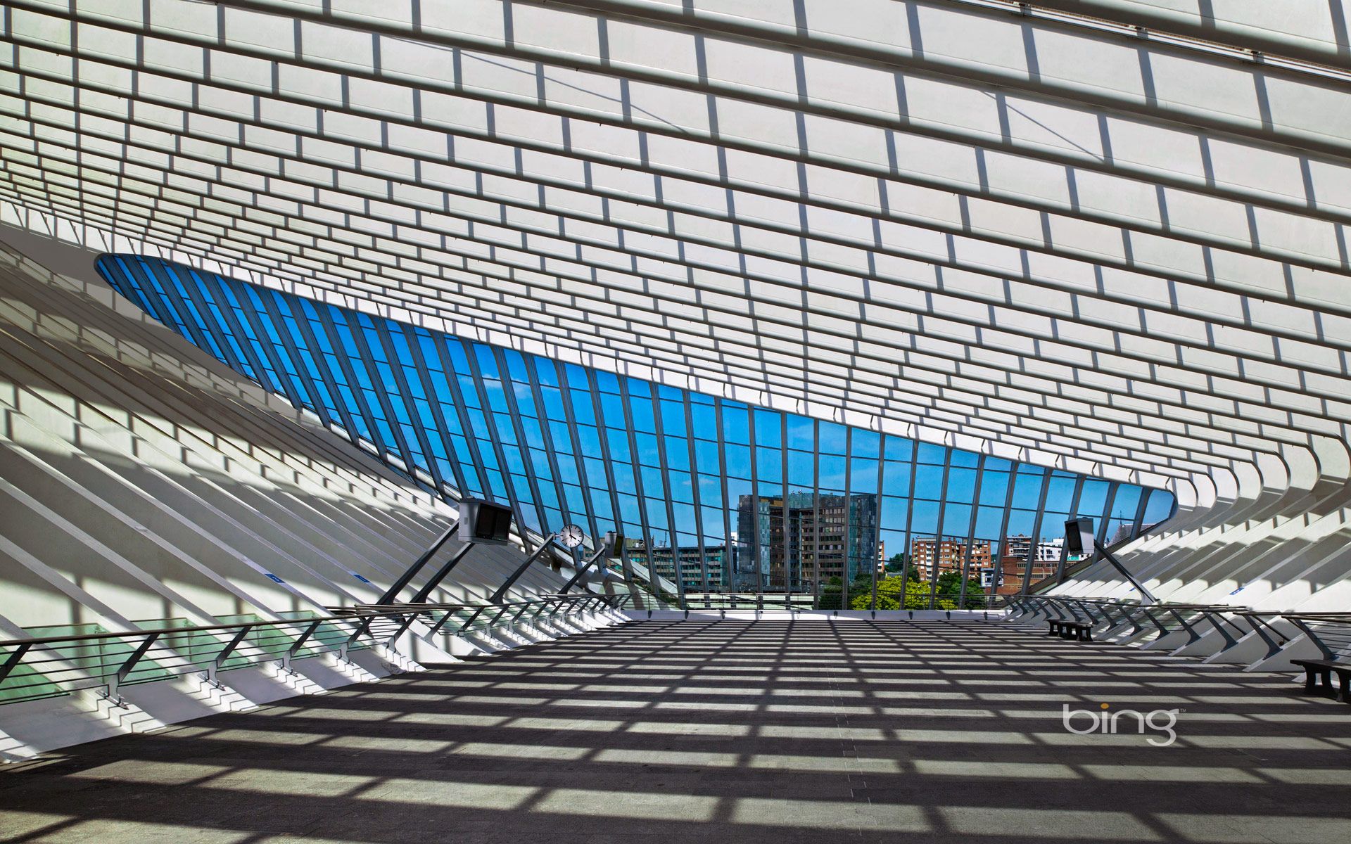 1920x1200 Interior Of Liège Guillemins Railway Station, Liège, Belgium Wallpaper