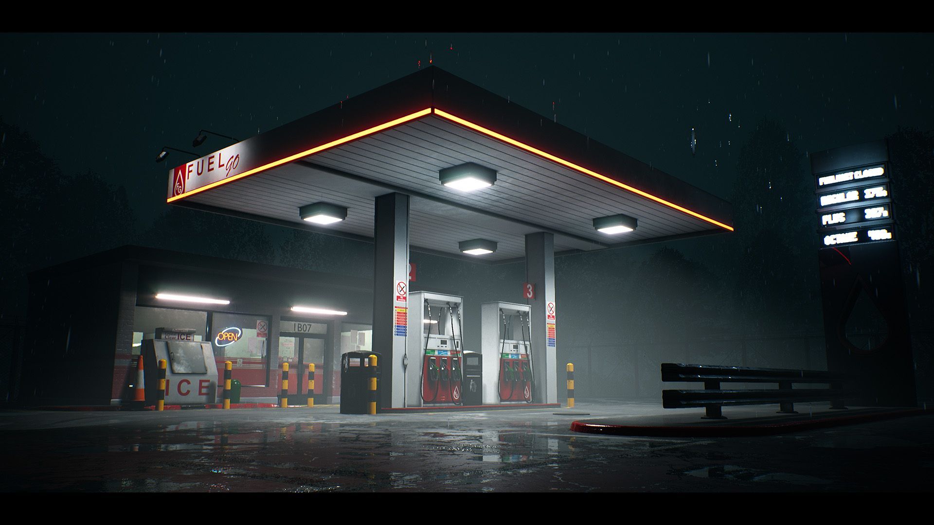 1920x1080 Gas Station Background Inside