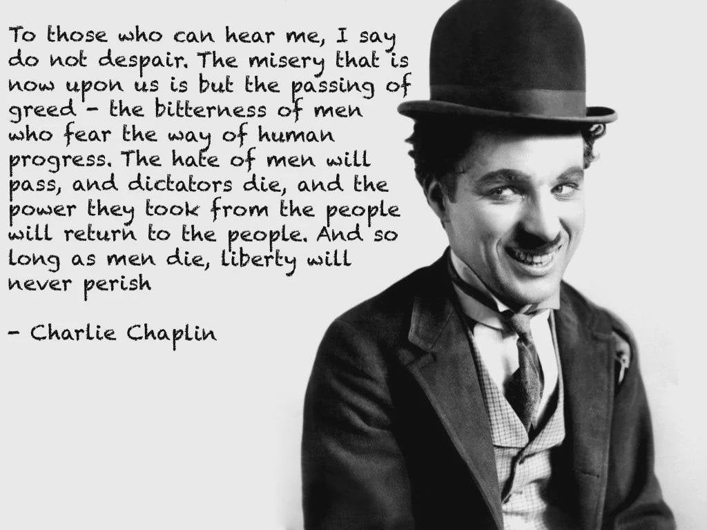 1024x768 From Charlie Chaplin's 'The Great Dictator' speech