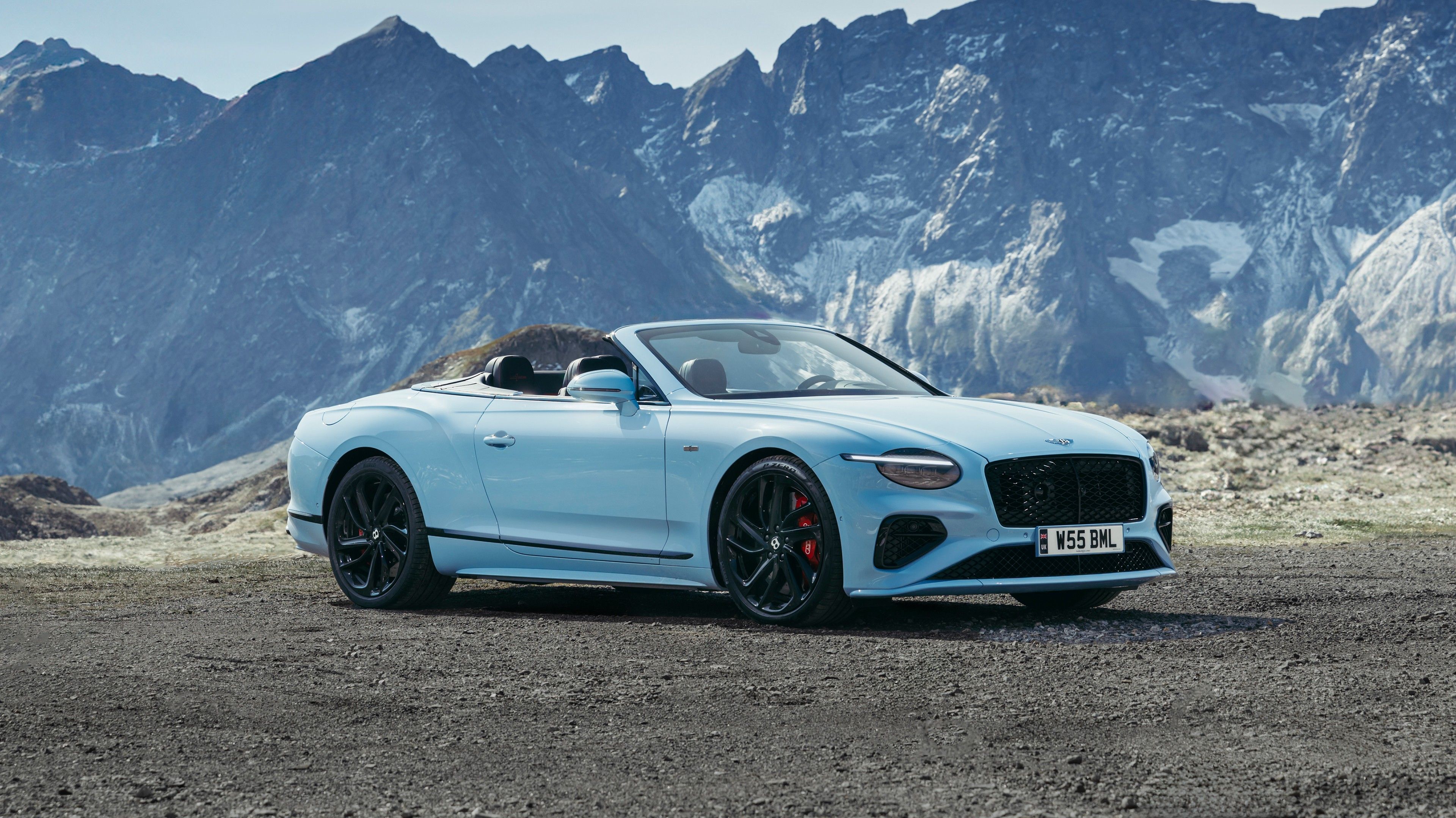 3840x2160 Light Blue Bentley Continental GT Speed Convertible First Edition Car 4K HD Cars Wallpaper