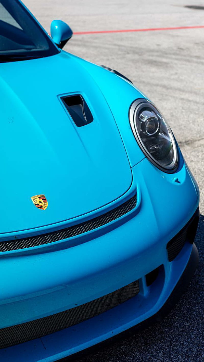 800x1422 Baby Blue Porsche, america, car, carbon, gt3rs, new, esports, supercar, HD phone wallpaper
