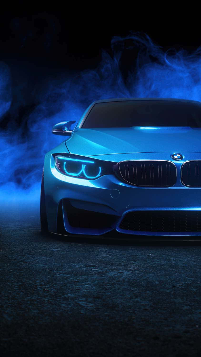 844x1500 Dark Blue Car Wallpaper