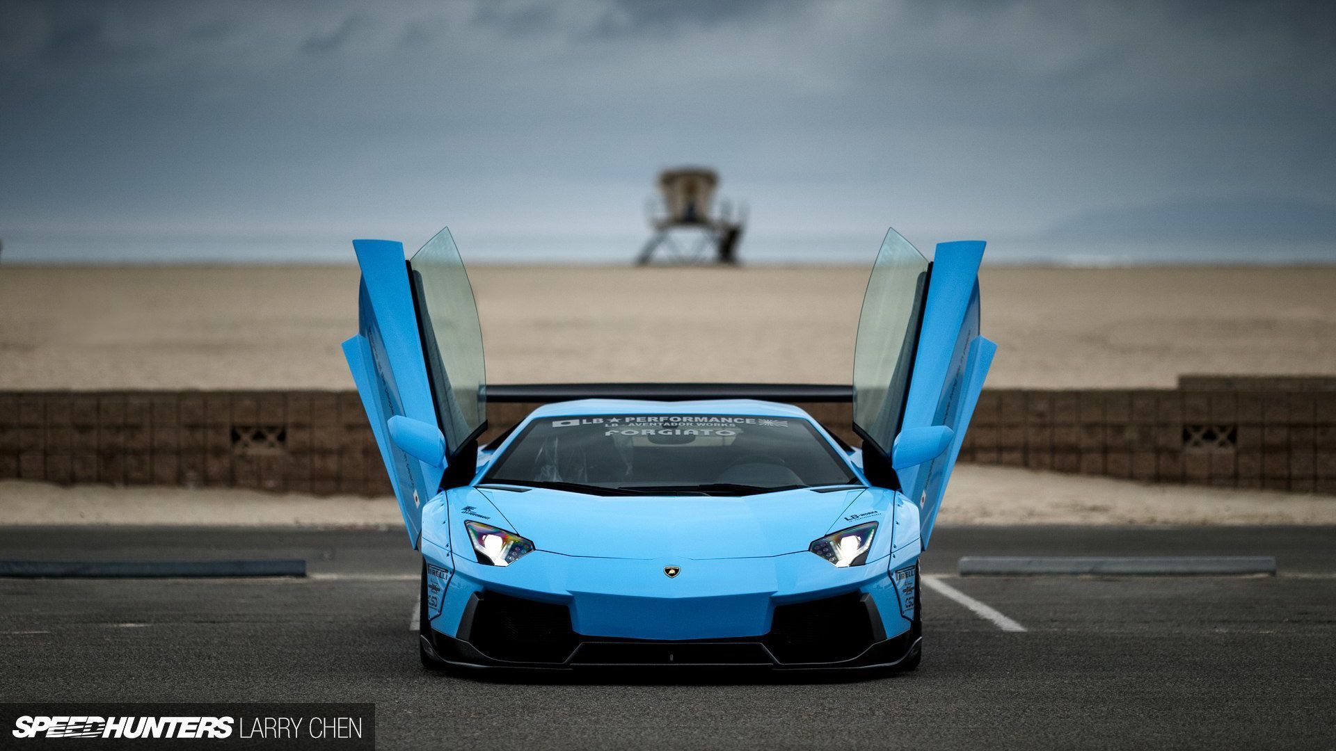 1920x1080 Download wallpaper 1920x1080 lamborghini, aventador, blue, front view full hd, hdtv, fhd, 1080p HD background