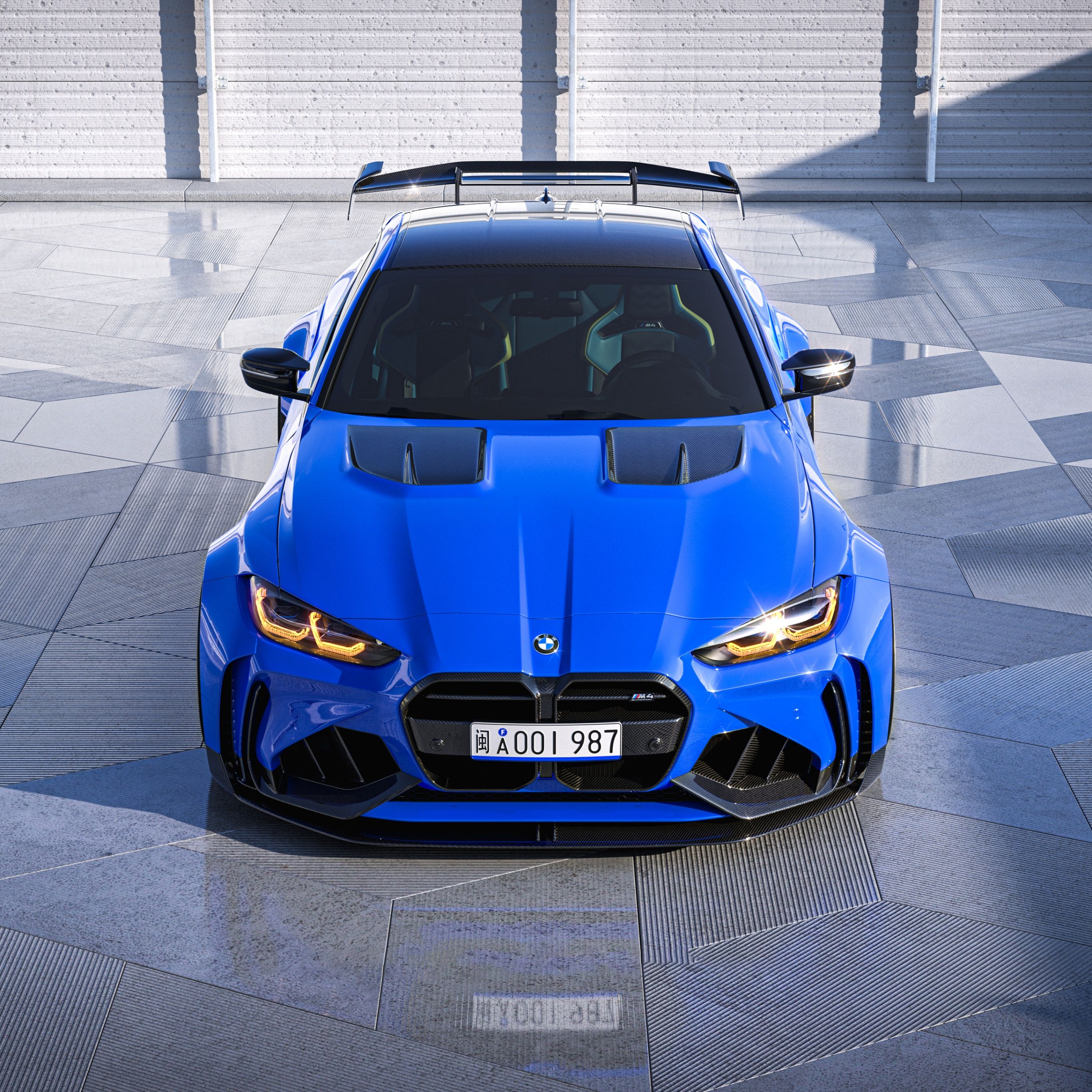 2732x2732 Blue Wallpaper 4K, BMW M4 Competition, 5K