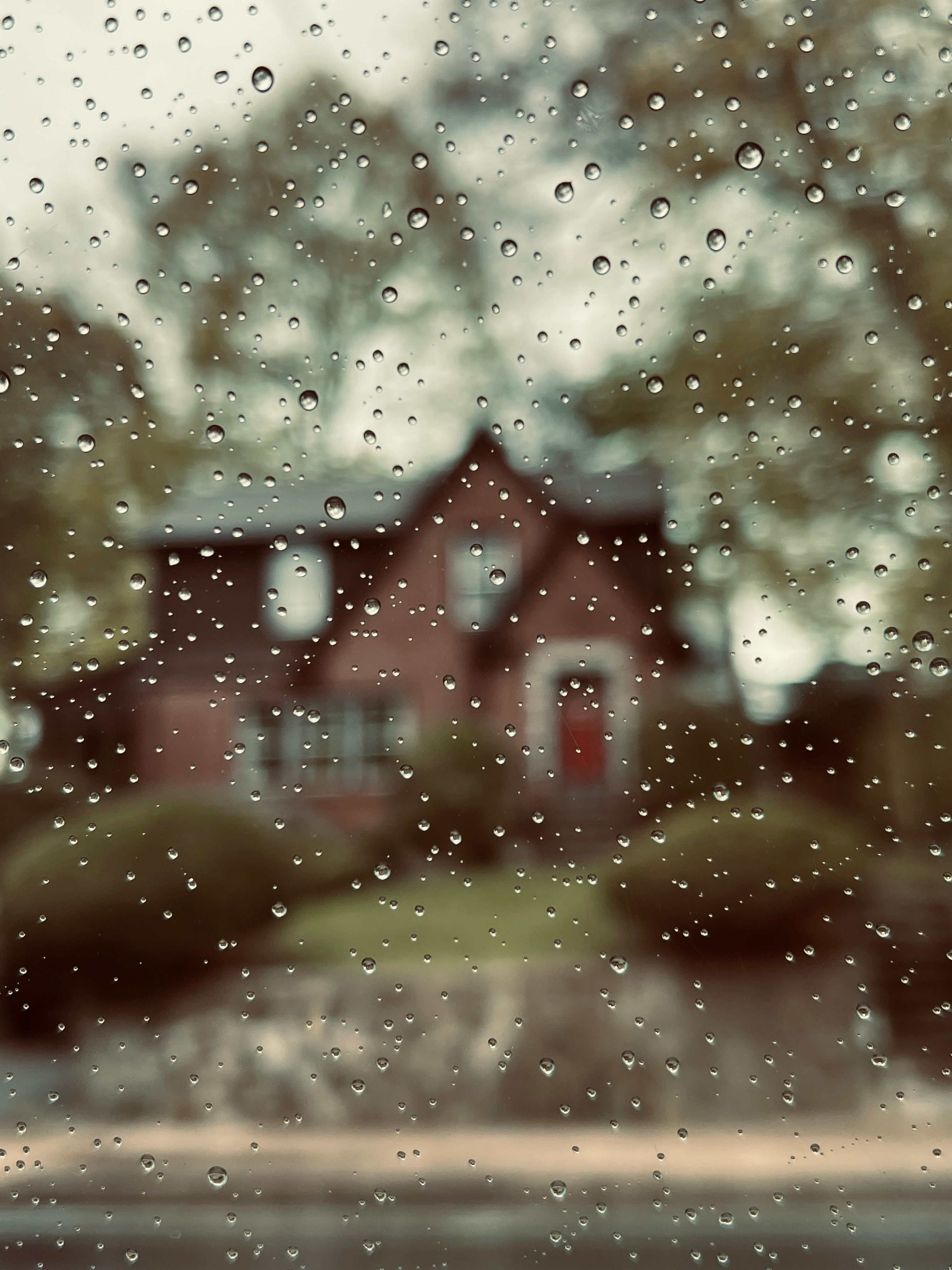 3024x4032 House Seen through Window in Rain · Free