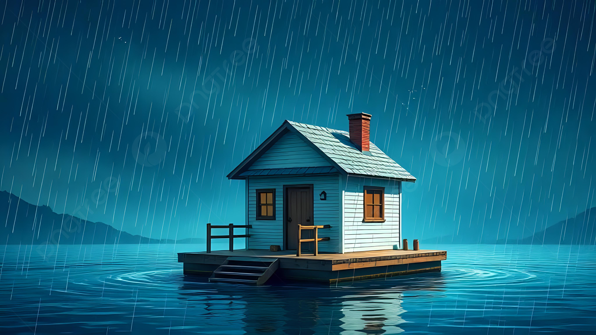 1200x675 Soft Rain On House Background Image, HD Picture and Wallpaper For Free Download