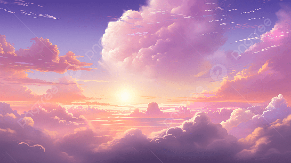 1200x673 Sunset Pale Pink And Purple Anime Sky, Sunset, Light Pink, Purple Background Image And Wallpaper for Free Download
