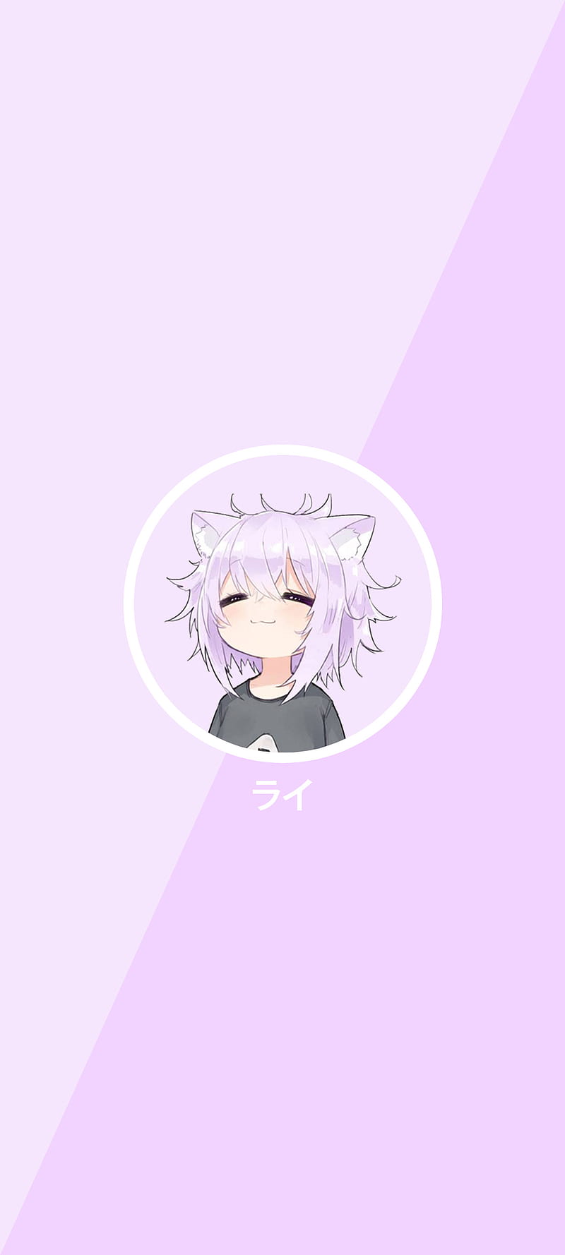 800x1778 Okayu Simplistic New, Minimalistic, Anime, Cute, Hololive, Purple, Light, Cat, HD phone wallpaper