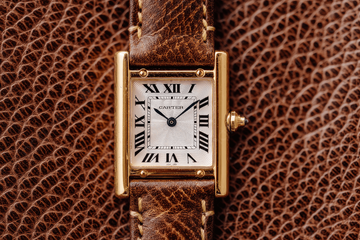 1200x800 Vintage Gold Cartier Tank Watch On A Leather Background, Vintage, Cartier, Watch Background Image And Wallpaper for Free Download