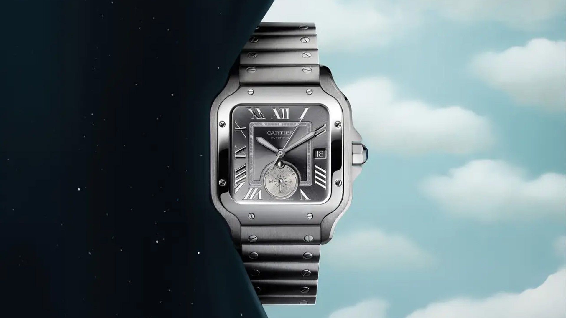 1920x1080 Cartier Unveils New Santos de Cartier Dual Time Watch. The Hour Glass Official