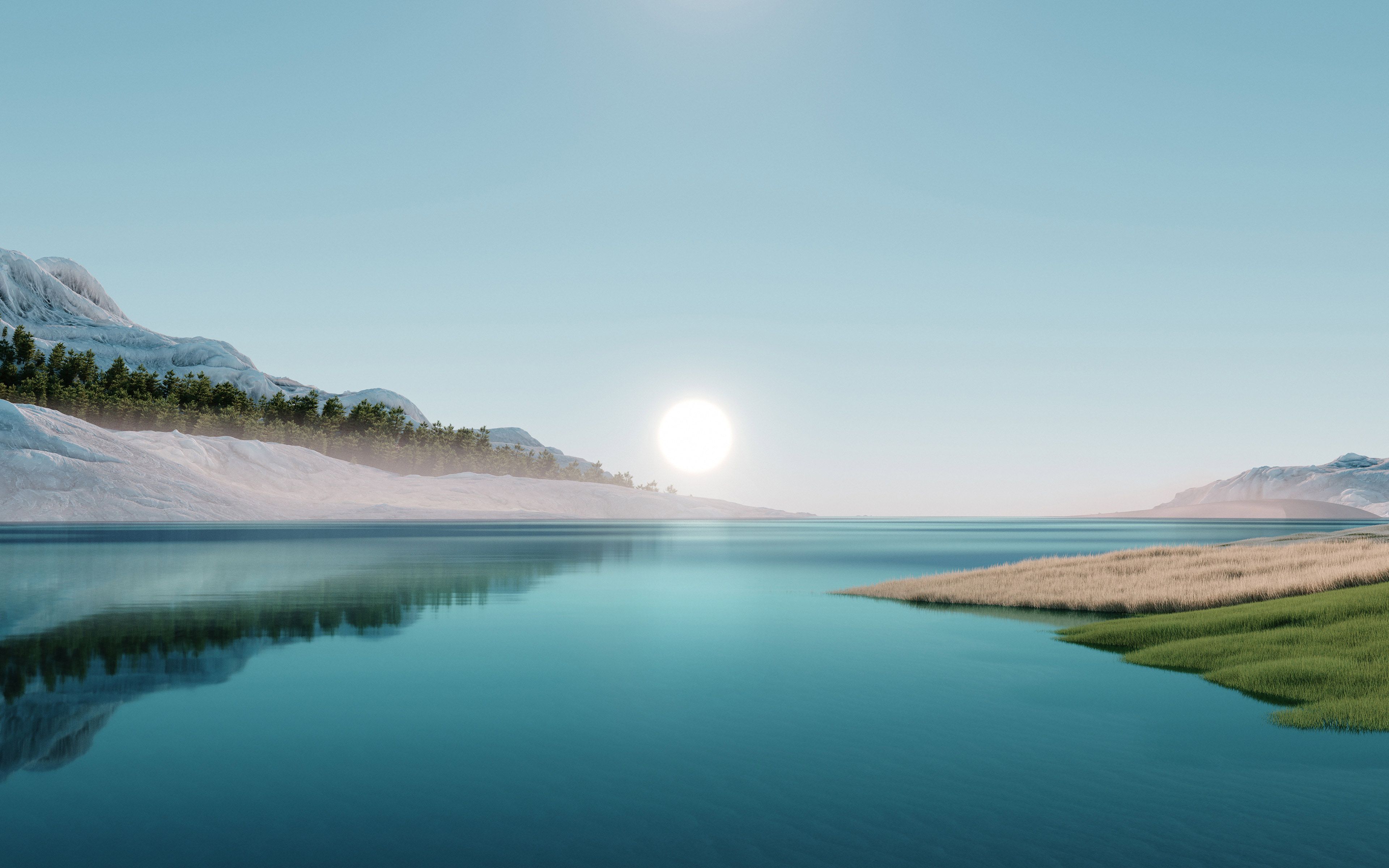 3840x2400 Windows 11 Wallpaper 4K, Landscape, Scenery, Sunrise