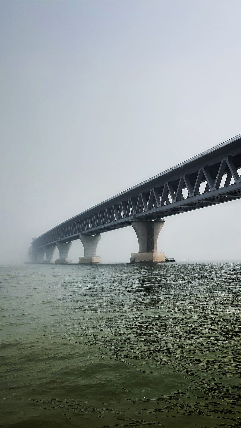 800x1422 Bridge, long bridge, padma bridge, river, HD phone wallpaper