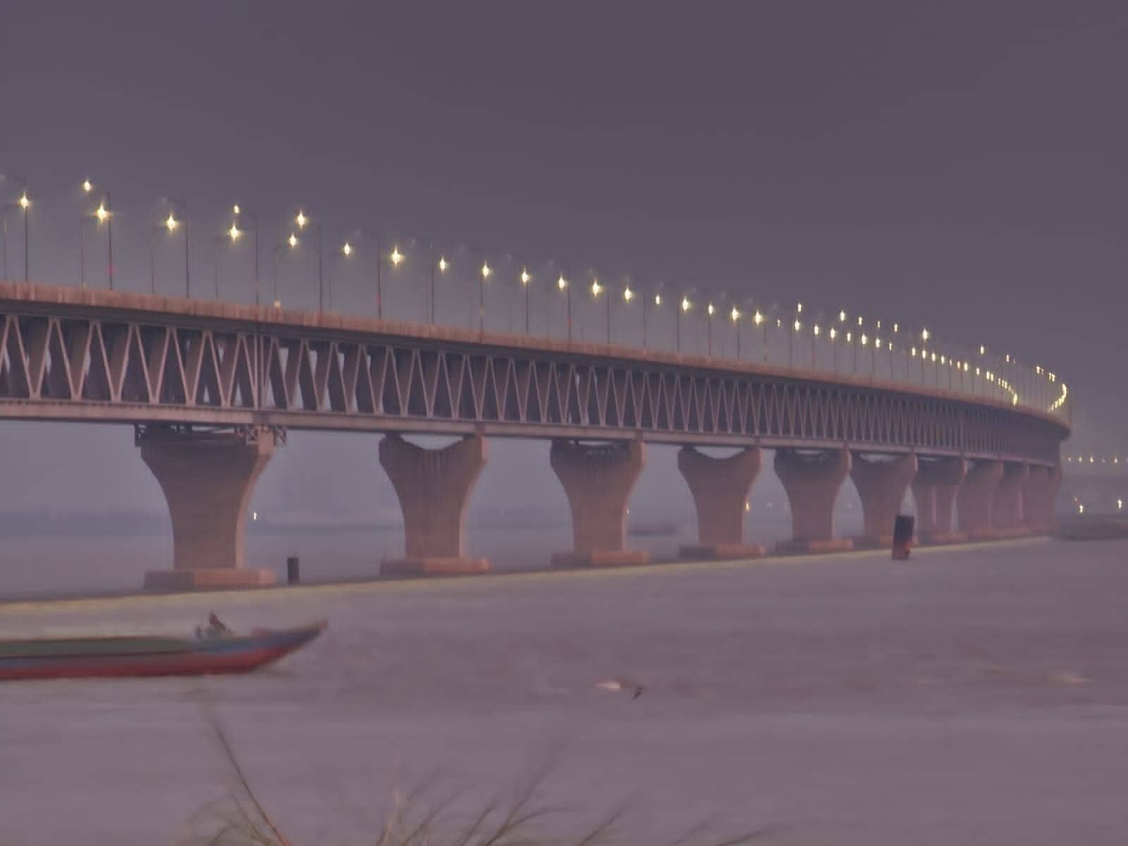 1600x1200 Padma Bridge now illuminated with all 415 lamp posts. The Business Standard