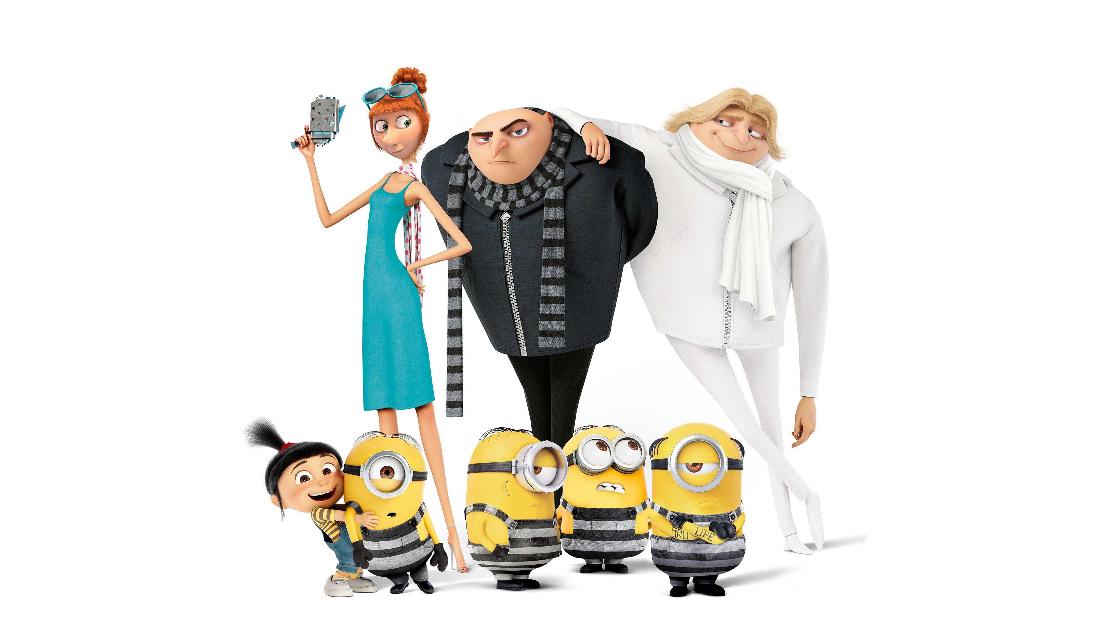 3840x2160 Wallpaper animated film, Minions, Despicable Me, bald, Gru, Minion, animated movie, Despicable Me 3 for mobile and desktop, section фильмы, resolution 3840x2160