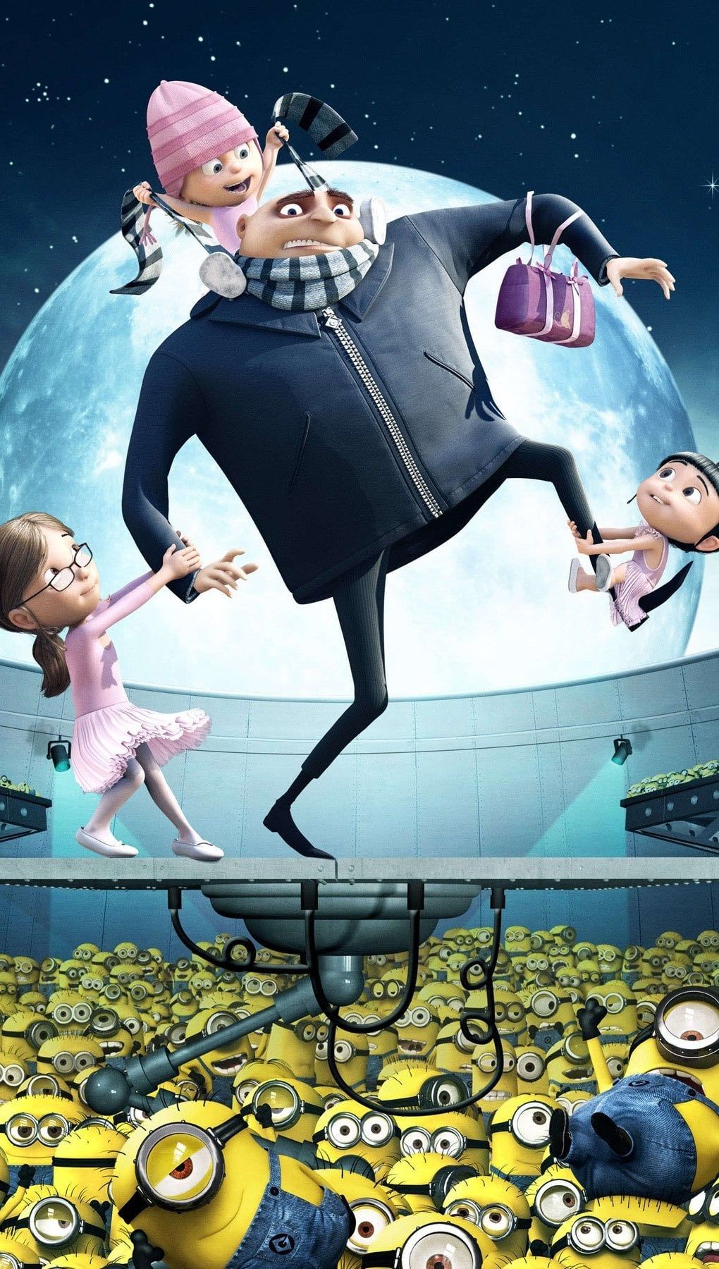 1020x1800 Gru, children and minions Wallpaper 2K for iPhone and Mobile Phone