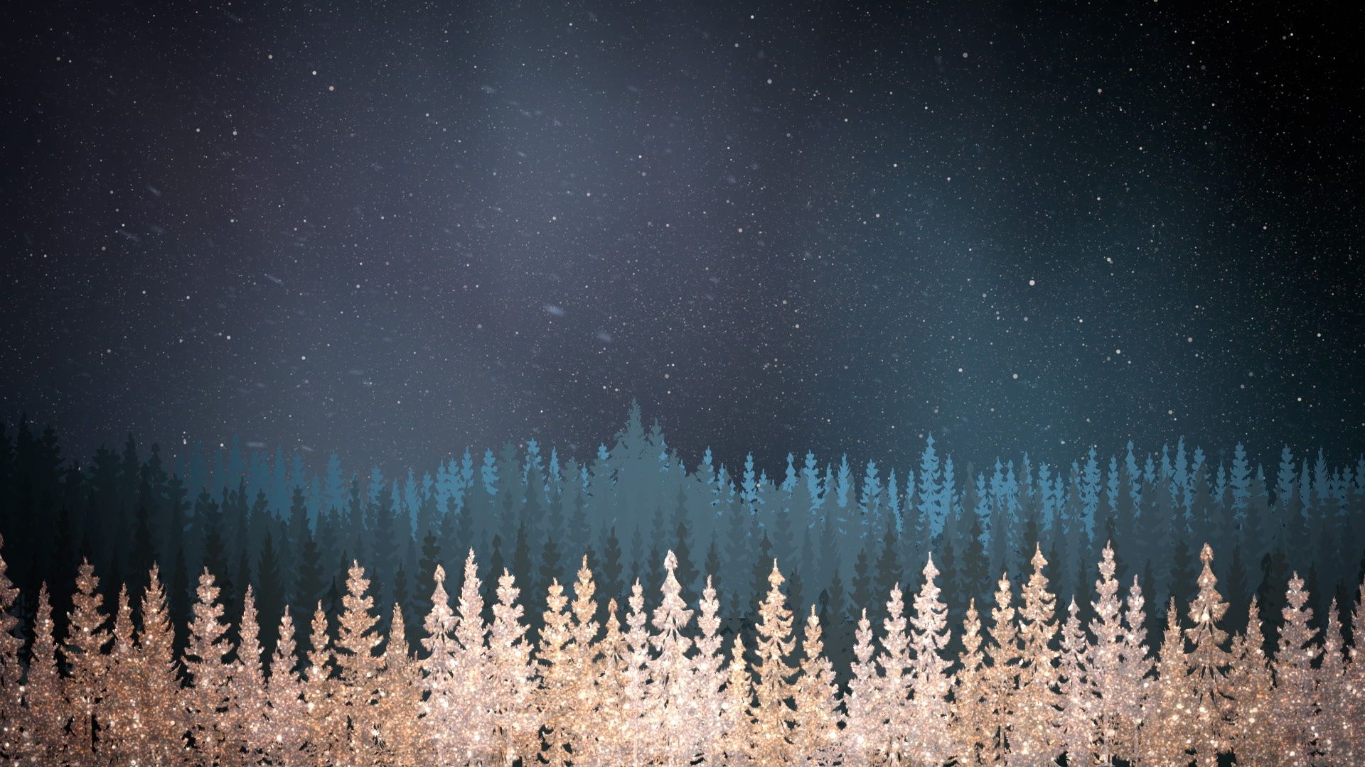 1920x1080 Wallpaper winter, texture, blue background, texture, winter, blue background, night forest, Night Forest for mobile and desktop, section текстуры, resolution 1920x1080