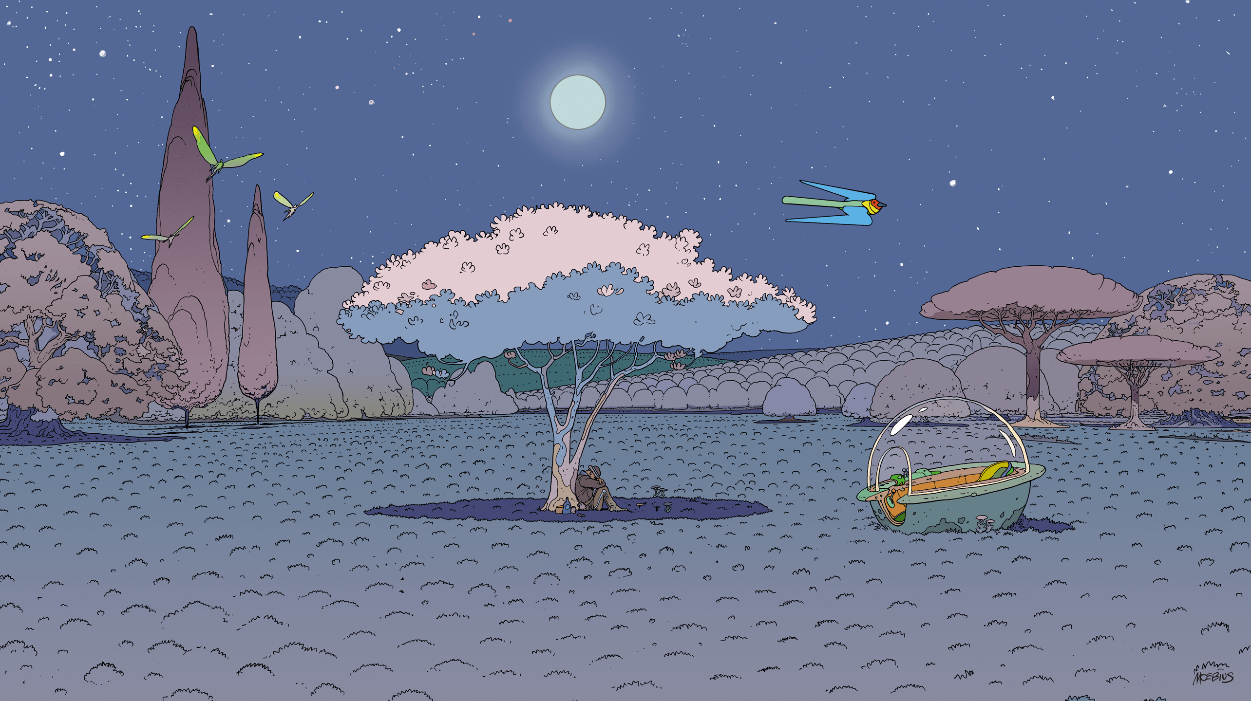2568x1440 Art by Moebius [2568 x 1440]