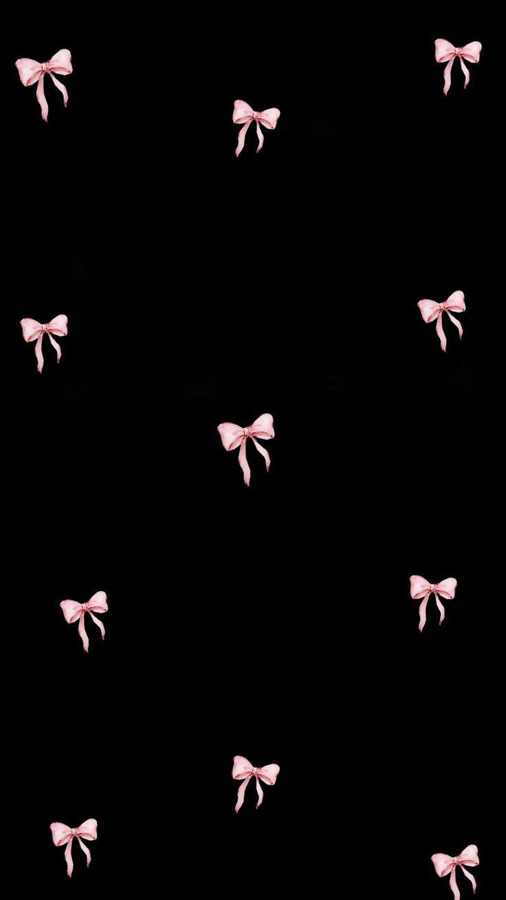 736x1308 Girly iphone wallpaper. Pink and black wallpaper, Bow wallpaper iphone, Aesthetic wallpaper