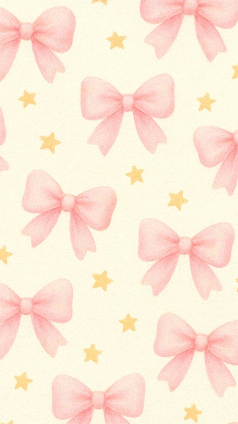 800x1422 Wallpaper Aesthetic Pink Bows Lockscreen Image Wallpaper
