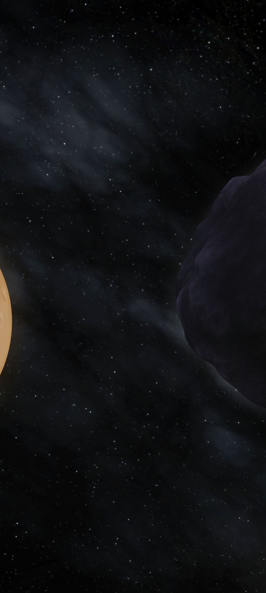 1080x2400 Download Mars, Phobos, Planet, Satellite, Stars, Space Wallpaper in 1080x2400 Resolution