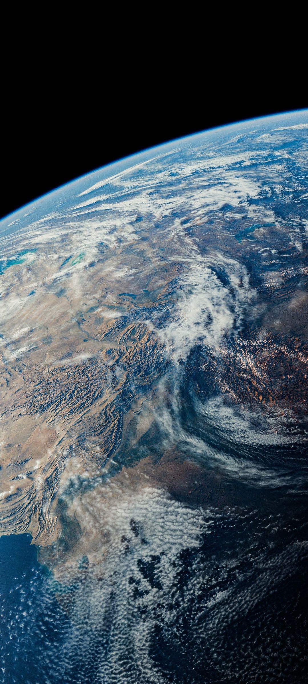 1080x2400 Download Planet Earth, Planet, Earth, Black background, Amoled Wallpaper in 1080x2400 Resolution