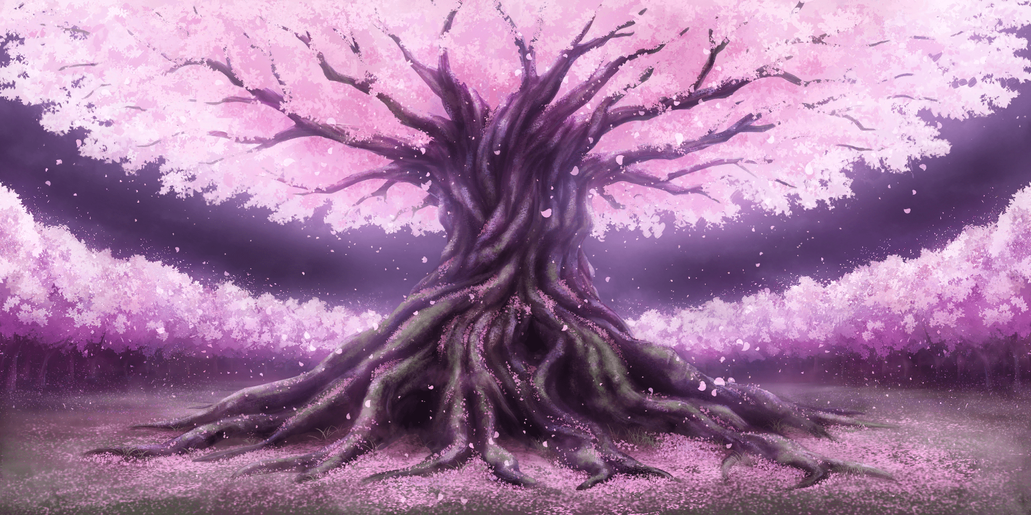 2048x1024 Saigyou Ayakashi (Blooming) LostWord Spriters Resource