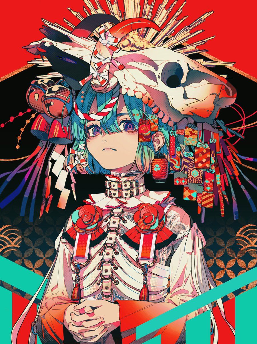 899x1200 Illustrator / Akiakane Her vivid colours, bewitching motifs and calculated compositions grab the viewer. She creates splendid worldviews interspersed with Japanese 'wa' and mythology. She works in various fields, such as