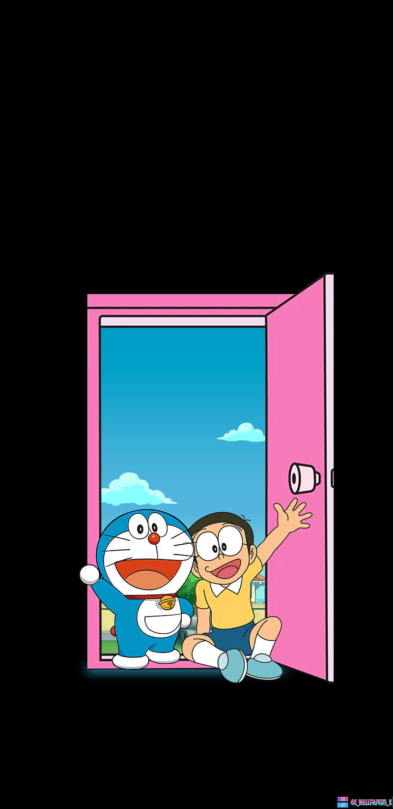 800x1644 Friendslove, cartoon, close, door, doreamon, friends, friendship, god, love, HD phone wallpaper