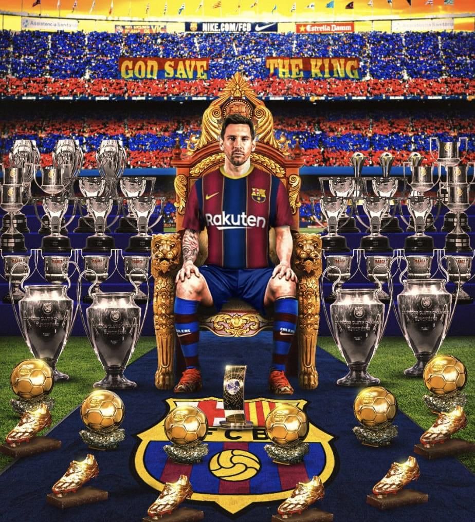924x1016 Lionel Messi won it all with Barcelona 778 games. 672 goals. 305 assists. 35 trophies. 6 Ballons d'Ors 6 European Golden Shoes 8 Pichichi trophies 1 The Best FIFA Men's Players #ThankYouMessi #Forca_Barca