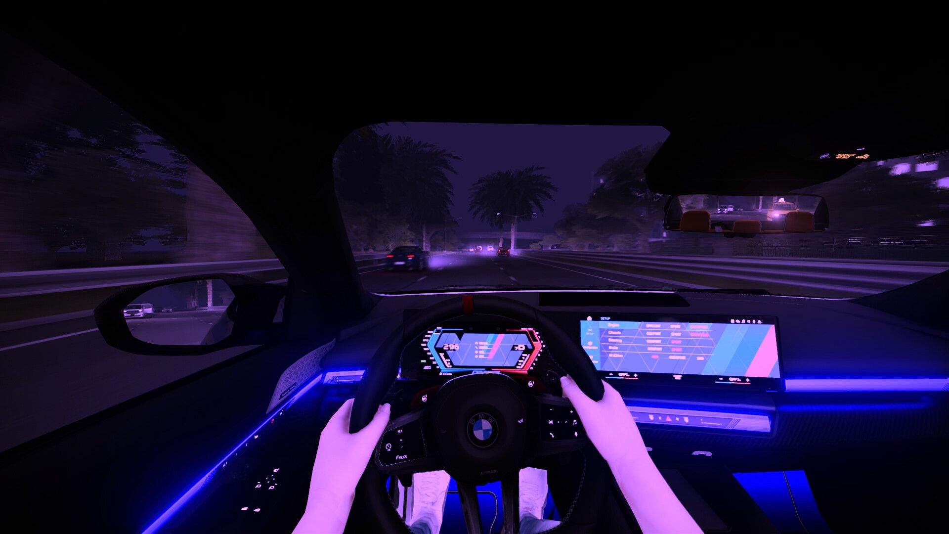 1920x1080 BMW M5 G90 Foggy Night Drive