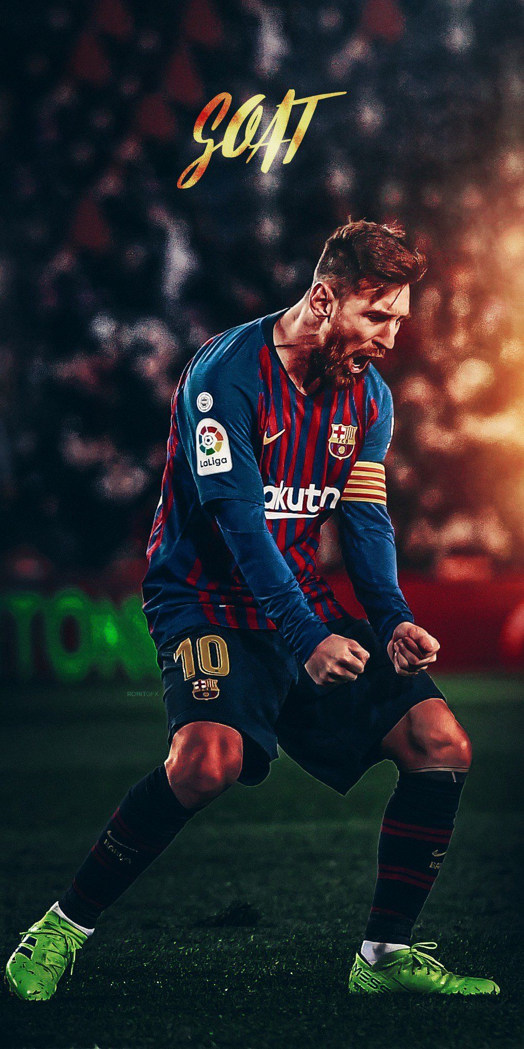 1020x2041 Messi The Goat Wallpaper