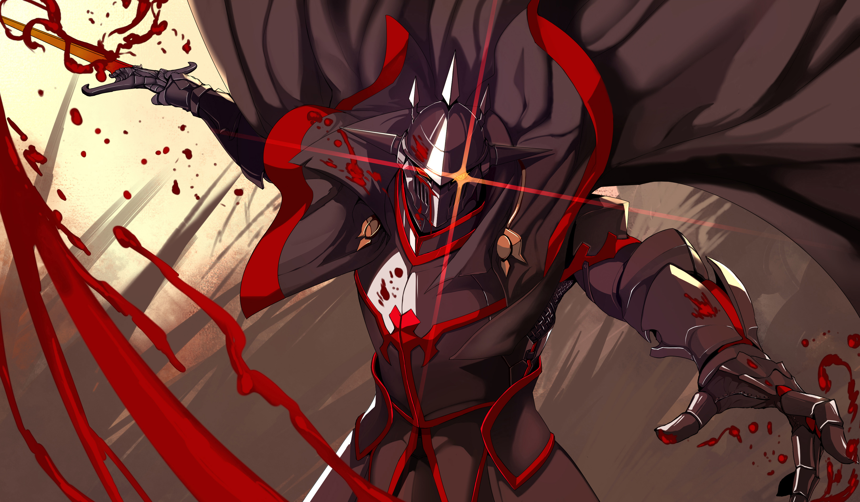3273x1914 Wallpaper art, knight, sword., Pixiv Fantasia Fall Kings for mobile and desktop, section прочее, resolution 3273x1914