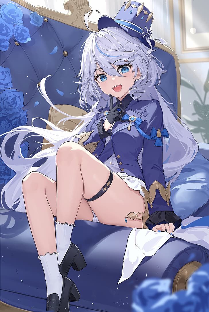 728x1084 HD wallpaper: Genshin Impact, Furina (Genshin Impact), Pixiv Fantasia