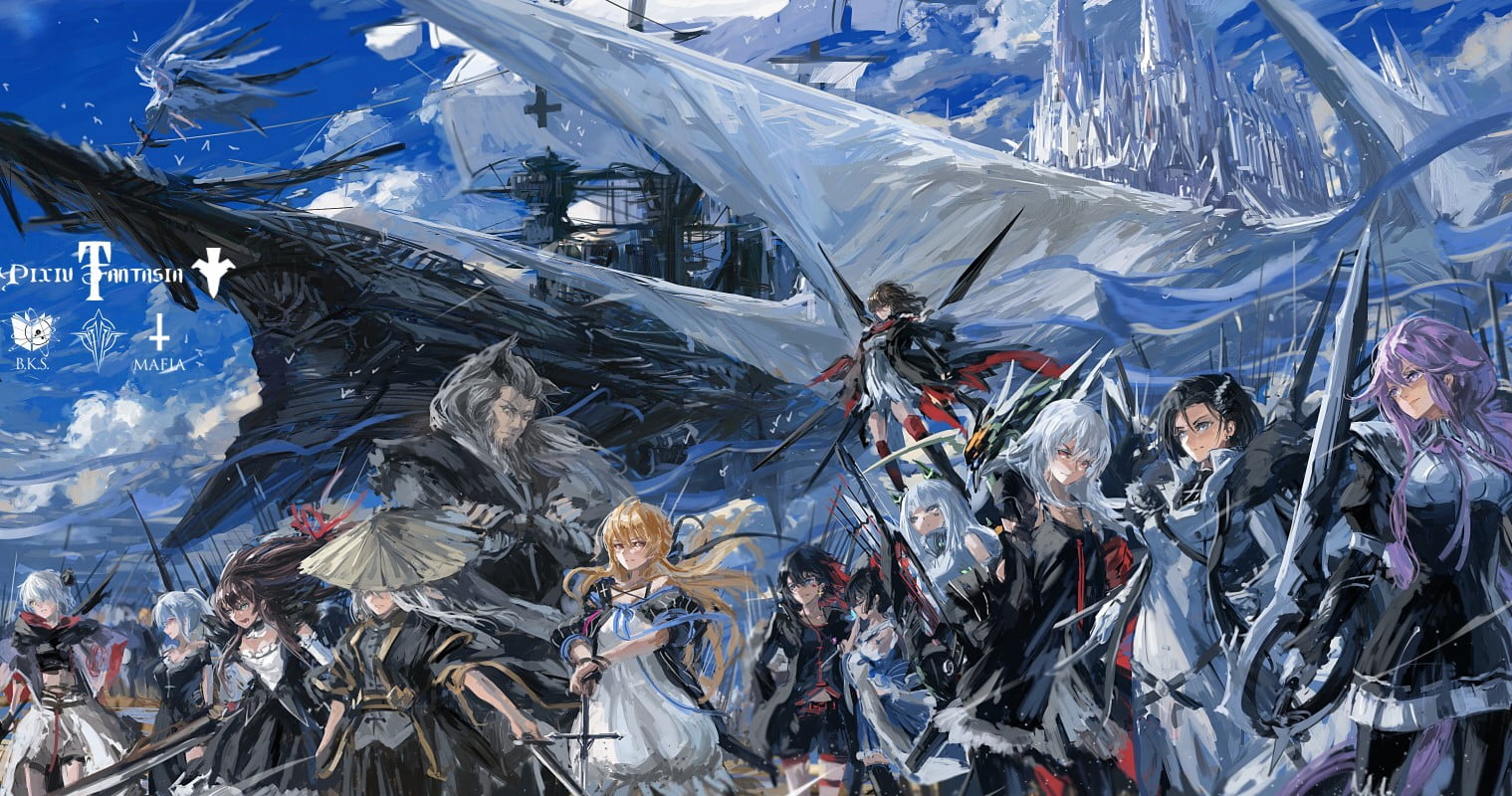 1519x800 Anime illustration, anime, Pixiv Fantasia T HD wallpaper