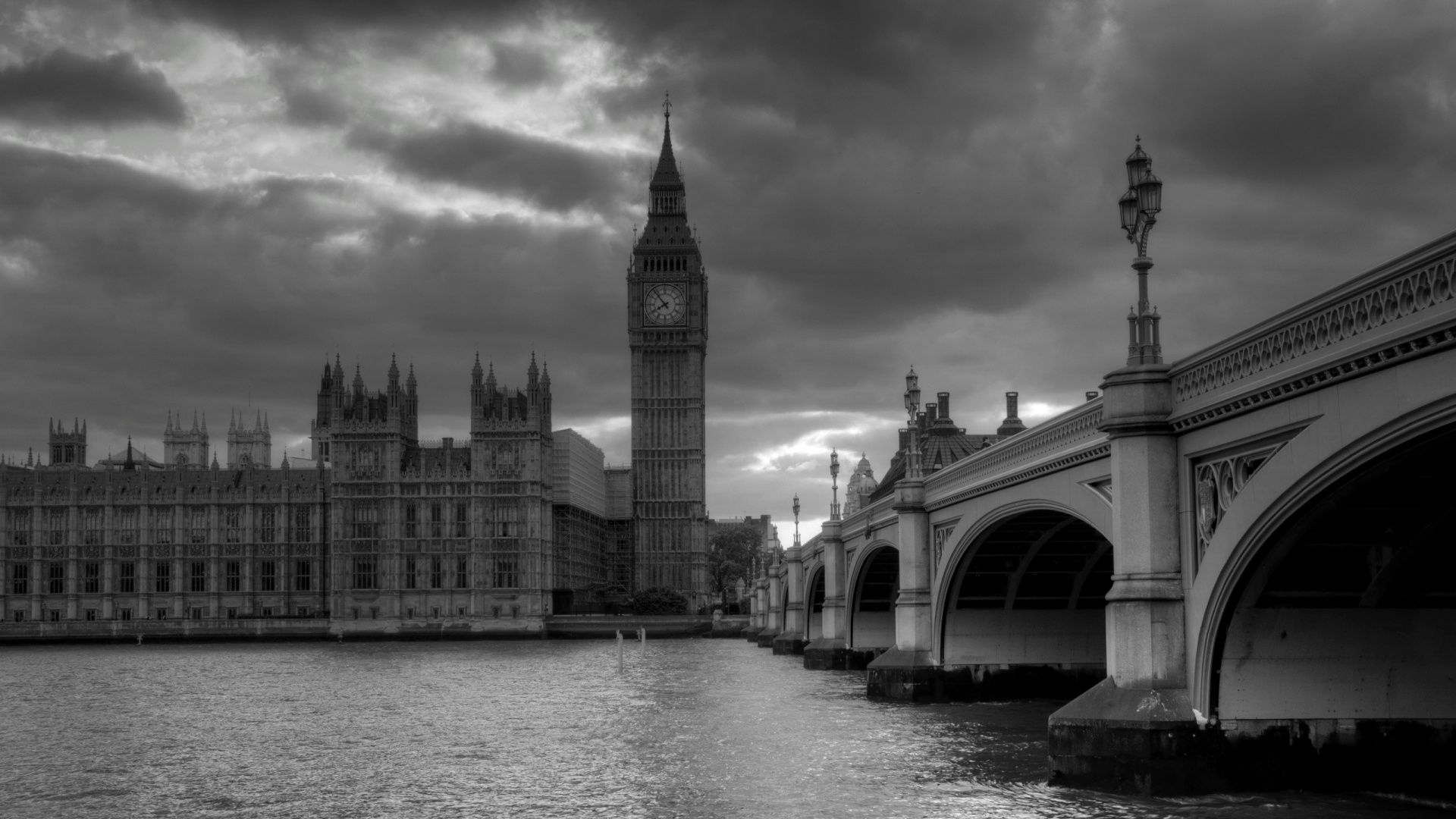1920x1080 Westminster Palace Black And White 4K UHD Wallpaper for UltraHD Desktop and TV : Smartphone and Tablet Devices