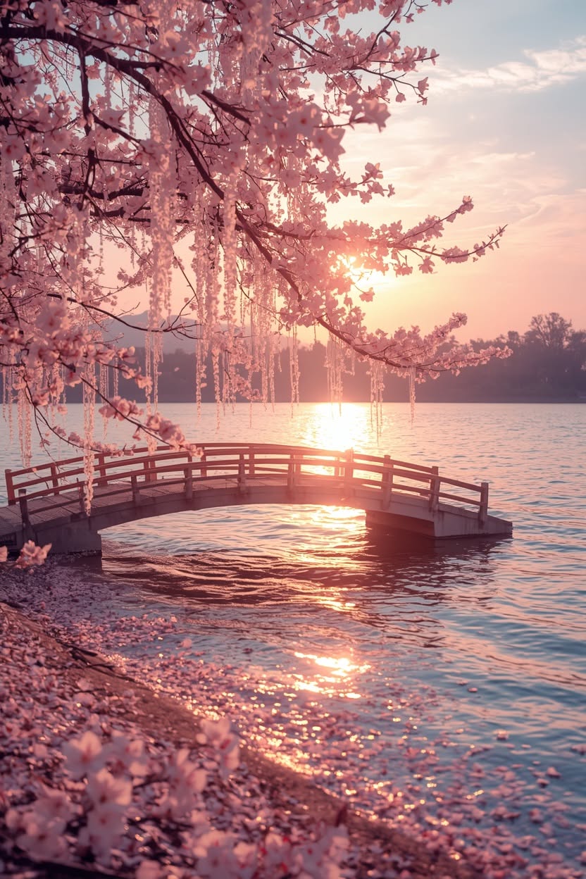 832x1248 Gen 7 Lenovo Thinkpad X1 Carbon Yoga 16gb The Sun Is Setting Behind Cherry Blossom Trees
