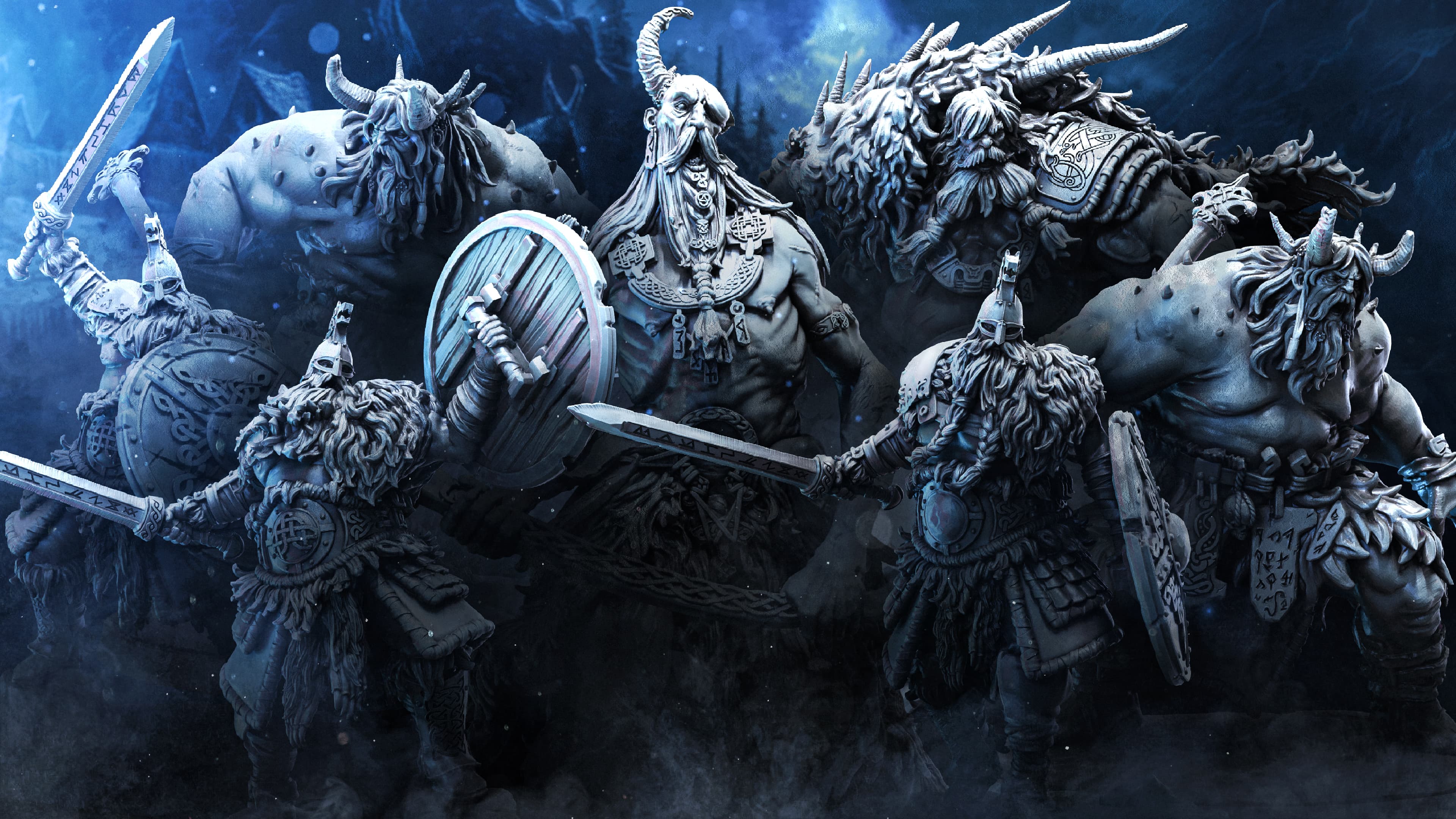 3840x2160 Warclans of Thule Fantasy Norse Miniatures