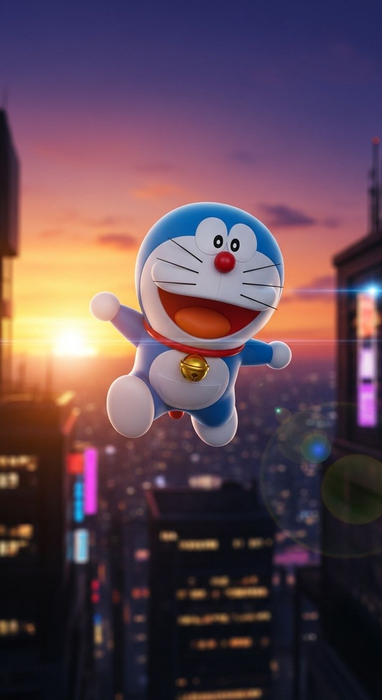 768x1408 Doraemon. Depth Effect + Spatial Scene (3D)