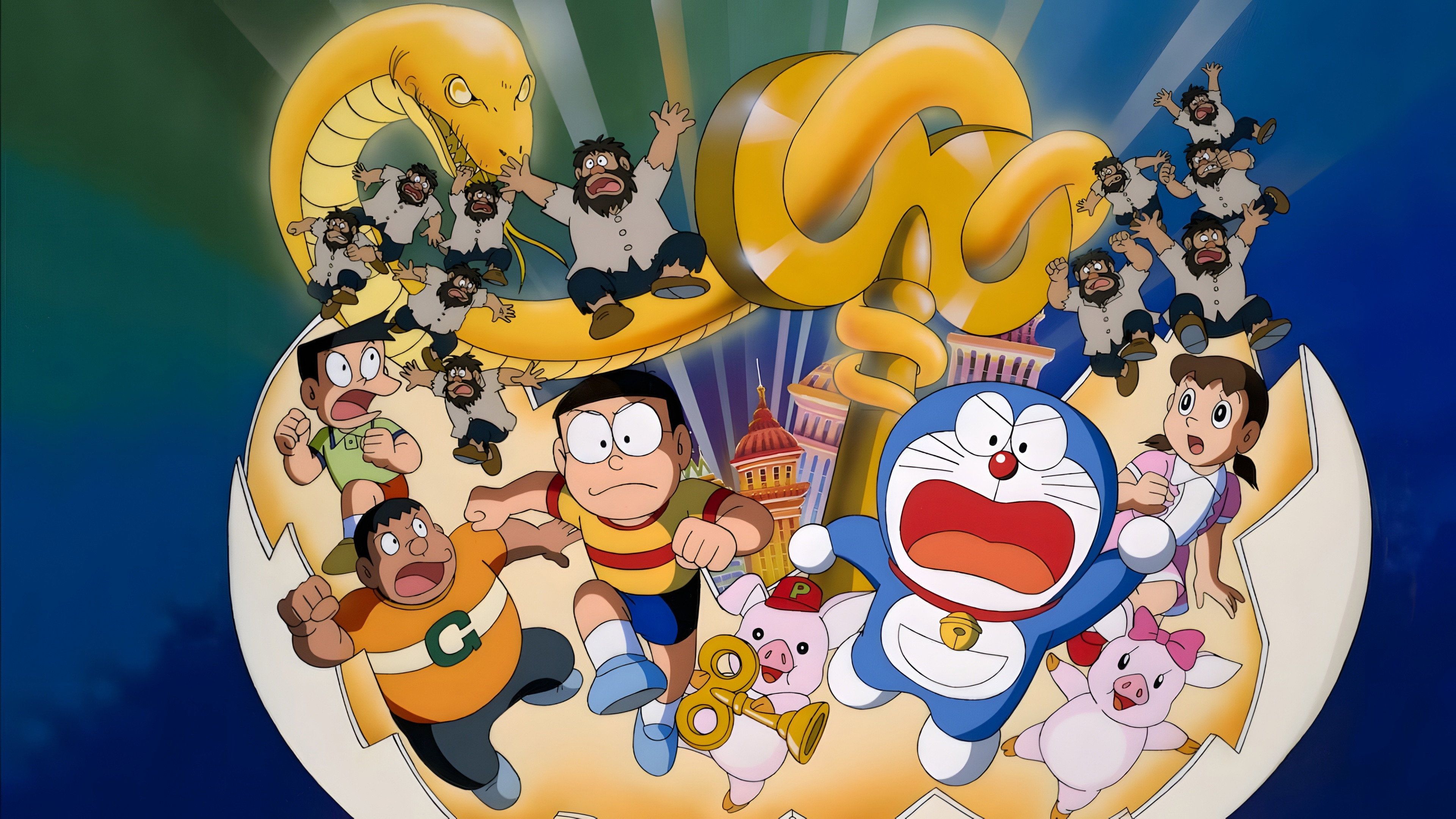 3840x2160 Doraemon: Nobita and the Spiral City (1997)